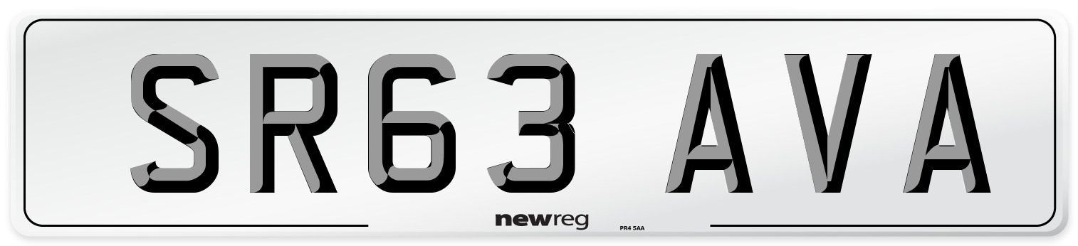 SR63 AVA Number Plate from New Reg
